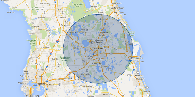 Orlando Pressure Washing Service Area